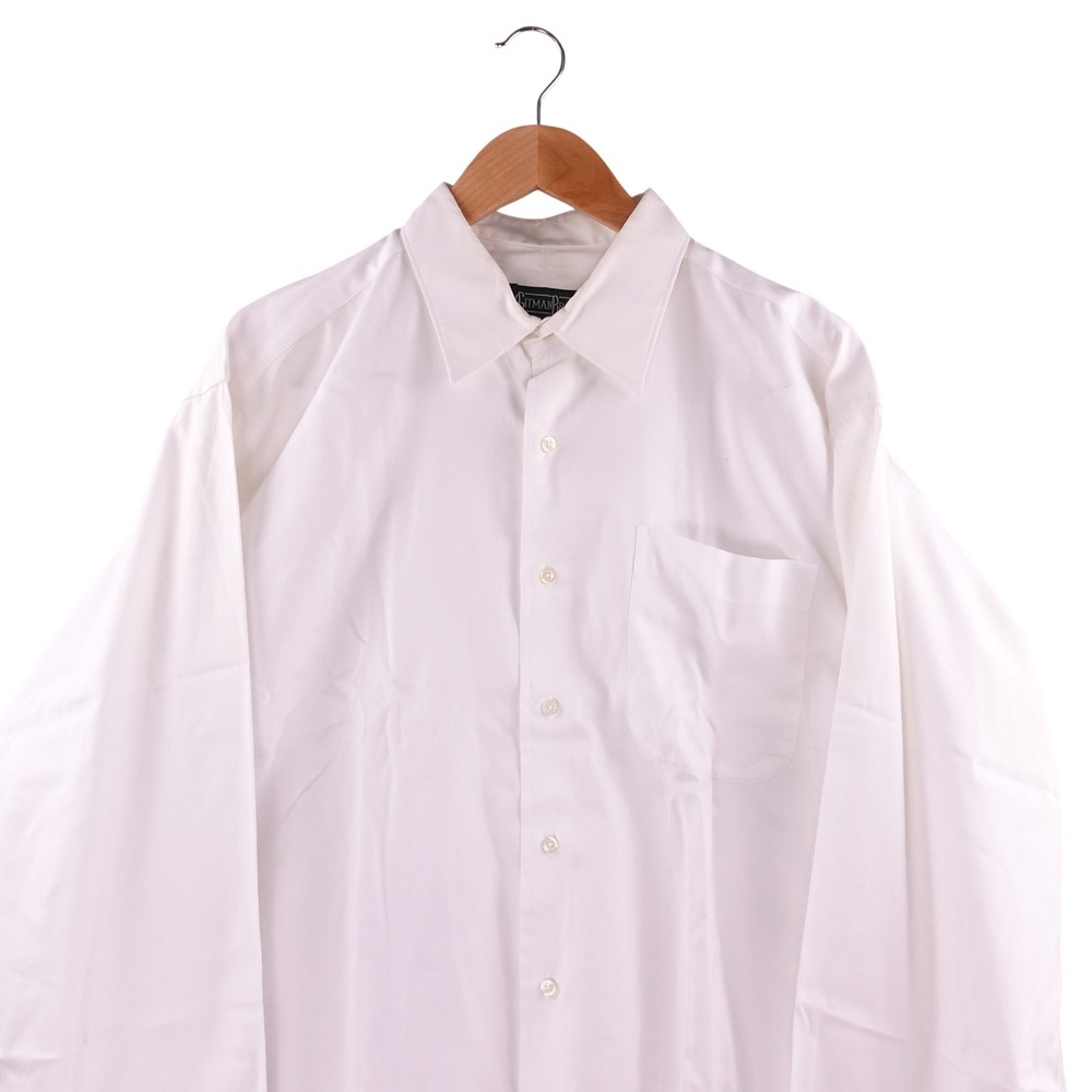 Vintage Gitman Bros Men White Cotton French Cuff Button Up Dress Shirt 17-36 USA